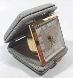 Vintage Rensie Ten Jewels Grey Cased Travel Alarm Clock Made in Germany Crack in Glass