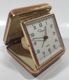 Vintage Ingraham Luminous Brown Cased Travel Alarm Clock Made in Japan