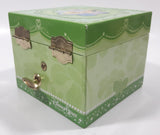 Disney Parks Authentic Original Tinkerbell Green Wind Up Music Box Plays "You Can Fly! You Can Fly! You Can Fly!"