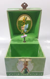 Disney Parks Authentic Original Tinkerbell Green Wind Up Music Box Plays "You Can Fly! You Can Fly! You Can Fly!"