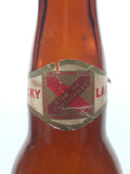 Vintage Lucky Lager Extra Dry Beer 9" Tall Amber Brown Glass Bottle