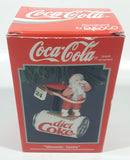 1993 Enesco Coca-Cola Diet Coke "Slimmin' Santa" On Year Limited Edition Christmas Tree Ornament 592722 New in Box