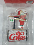 1993 Enesco Coca-Cola Diet Coke "Slimmin' Santa" On Year Limited Edition Christmas Tree Ornament 592722 New in Box