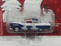 2003 Playing Mantis Johnny Lightning Coca-Cola Coke 1955 Ford Crown Victoria Dark Blue and White 1:64 Scale Die Cast Toy Car Vehicle New in Package