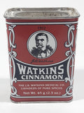 Vintage Watkin's Cinnamon 65g Red 3 1/8" Tall Tin Metal Container