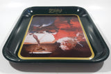 Vintage 1983 Enjoy Coca-Cola Santa Claus Good Boys and Girls Dark Green Metal Beverage Serving Tray
