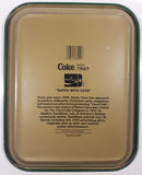 Vintage 1989 Coca-Cola Santa with Deer Green Metal Beverage Serving Tray