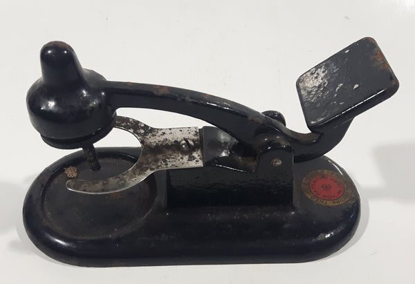 Antique 1930 Theo Alteneder and Sons Black Metal Inkwell Tool Philadelphia