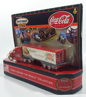 2000 Matchbox Coca-Cola "Coke Around The World Collection" United States "The pause that refreshes" Semi Tractor Truck and Trailer Red Die Cast Toy Car Vehicle New in Package
