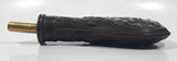 Antique 19th Century Deer Wildlife Hunting Dog Scene Design Bulb Shaped 7 3/4" Copper Metal Rifle Gun Powder Flask Bottle