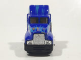 Pioneer Pro Engine DC-338 Kenworth T-600 Semi Tractor Truck Blue Die Cast Toy Car Vehicle