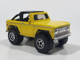 2010 Matchbox Camping Adventure Ford Bronco 4x4 1972 Yellow Die Cast Toy Car Vehicle