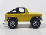 2010 Matchbox Camping Adventure Ford Bronco 4x4 1972 Yellow Die Cast Toy Car Vehicle