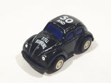 VW Volkswagen Beetle Bug 50 And Still Running Black Pull Back Die Cast Toy Car Vehicle