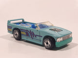 1990 Hot Wheels New Castings Mini Truck Turquoise Light Blue Die Cast Toy Car Vehicle