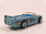 1990 Hot Wheels New Castings Mini Truck Turquoise Light Blue Die Cast Toy Car Vehicle