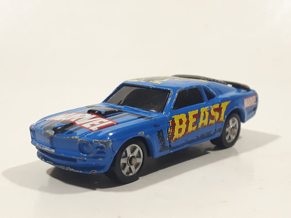2003 Maisto Marvel The Beast '70 Boss Mustang Blue Die Cast Toy Car Vehicle