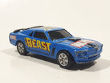 2003 Maisto Marvel The Beast '70 Boss Mustang Blue Die Cast Toy Car Vehicle