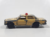 Vintage 1979 Lesney Matchbox Superfast No. 56 Mercedes 450 SEL Taxi Cab Sand Yellow Tan Die Cast Toy Car Vehicle with Opening Doors Made in England