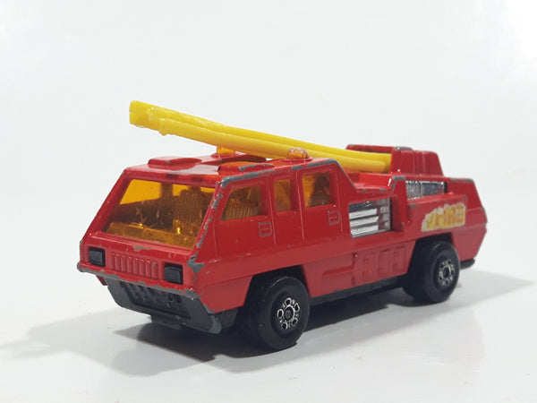 Vintage 1975 Lesney Matchbox Superfast No. 22 Blaze Buster Fire Ladder Truck Die Cast Toy Car Fire Fighting Rescue Emergency Vehicle Made in England