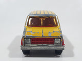Majorette No. 279 / 234 Fourgon Van Racing Team Yellow Red 1/65 Scale Die Cast Toy Car Vehicle with Opening Rear Doors