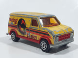 Majorette No. 279 / 234 Fourgon Van Racing Team Yellow Red 1/65 Scale Die Cast Toy Car Vehicle with Opening Rear Doors