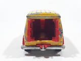 Majorette No. 279 / 234 Fourgon Van Racing Team Yellow Red 1/65 Scale Die Cast Toy Car Vehicle with Opening Rear Doors