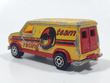 Majorette No. 279 / 234 Fourgon Van Racing Team Yellow Red 1/65 Scale Die Cast Toy Car Vehicle with Opening Rear Doors