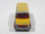 Majorette No. 279 / 234 Fourgon Van Racing Team Yellow Red 1/65 Scale Die Cast Toy Car Vehicle with Opening Rear Doors