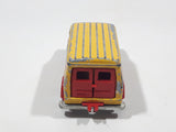 Majorette No. 279 / 234 Fourgon Van Racing Team Yellow Red 1/65 Scale Die Cast Toy Car Vehicle with Opening Rear Doors