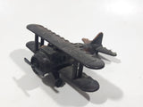 Vintage Miniature Airplane Bi-Plane Metal Pencil Sharpener Doll House Furniture Size