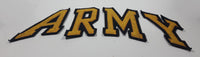 Yellow on Black ARMY Letters 5 1/2" Tall Fabric Embroidered Patch Set