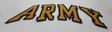 Yellow on Black ARMY Letters 5 1/2" Tall Fabric Embroidered Patch Set