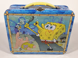 2008 Viacom Nickelodeon Spongebob Squarepants Embossed Tin Metal Lunch Box Container