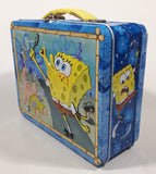2008 Viacom Nickelodeon Spongebob Squarepants Embossed Tin Metal Lunch Box Container