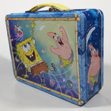 2008 Viacom Nickelodeon Spongebob Squarepants Embossed Tin Metal Lunch Box Container