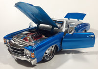 2005 Maisto Pro Rodz 1971 Chevrolet Chevelle SS Convertible Blue 1/18 Scale Die Cast Toy Car Vehicle with Opening Doors, Hood, and Trunk New in Box