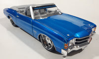 2005 Maisto Pro Rodz 1971 Chevrolet Chevelle SS Convertible Blue 1/18 Scale Die Cast Toy Car Vehicle with Opening Doors, Hood, and Trunk New in Box