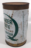 Vintage Quaker State Super Blend Motor Oil 1 Imperial Quart Metal Can