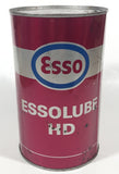 Vintage Esso Essolube HD Heavy Duty SAE 30 Motor Oil One Litre Pink Metal Can