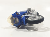 Maisto Mega Bikes BMW R1100RS Motor Cycle Blue 1:18 Scale Die Cast Toy Vehicle Missing Handlebars and Kickstand 4 3/4" Long