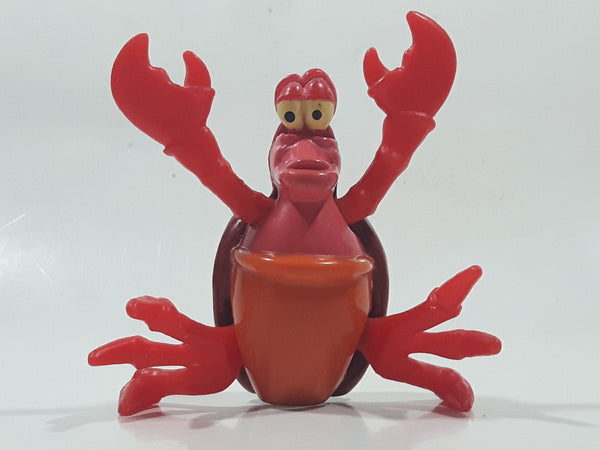 1996 McDonald's Disney Little Mermaid Sebastian Crab 3 1/4" Tall Plastic Wind Up Moving Toy Figure