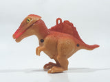 Orange Dinosaur T-Rex Tyrannosaurus Rex with Lights and Sound 4" Long Plastic Toy Figure