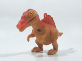 Orange Dinosaur T-Rex Tyrannosaurus Rex with Lights and Sound 4" Long Plastic Toy Figure