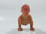 Orange Dinosaur T-Rex Tyrannosaurus Rex with Lights and Sound 4" Long Plastic Toy Figure
