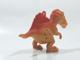 Orange Dinosaur T-Rex Tyrannosaurus Rex with Lights and Sound 4" Long Plastic Toy Figure