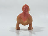Orange Dinosaur T-Rex Tyrannosaurus Rex with Lights and Sound 4" Long Plastic Toy Figure