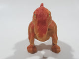 Orange Dinosaur T-Rex Tyrannosaurus Rex with Lights and Sound 4" Long Plastic Toy Figure