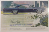 1963 Saturday Evening Post Oldsmobile Ninety-Eight 13 1/2" x 21" Magazine Print Ad