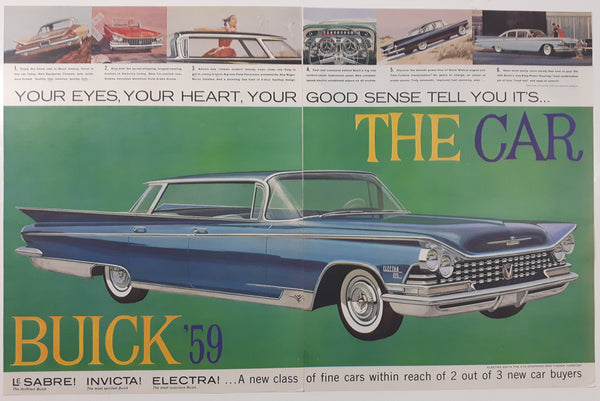1959 Buick Electra 225 13 5/8" x 20 3/4" Magazine Print Ad